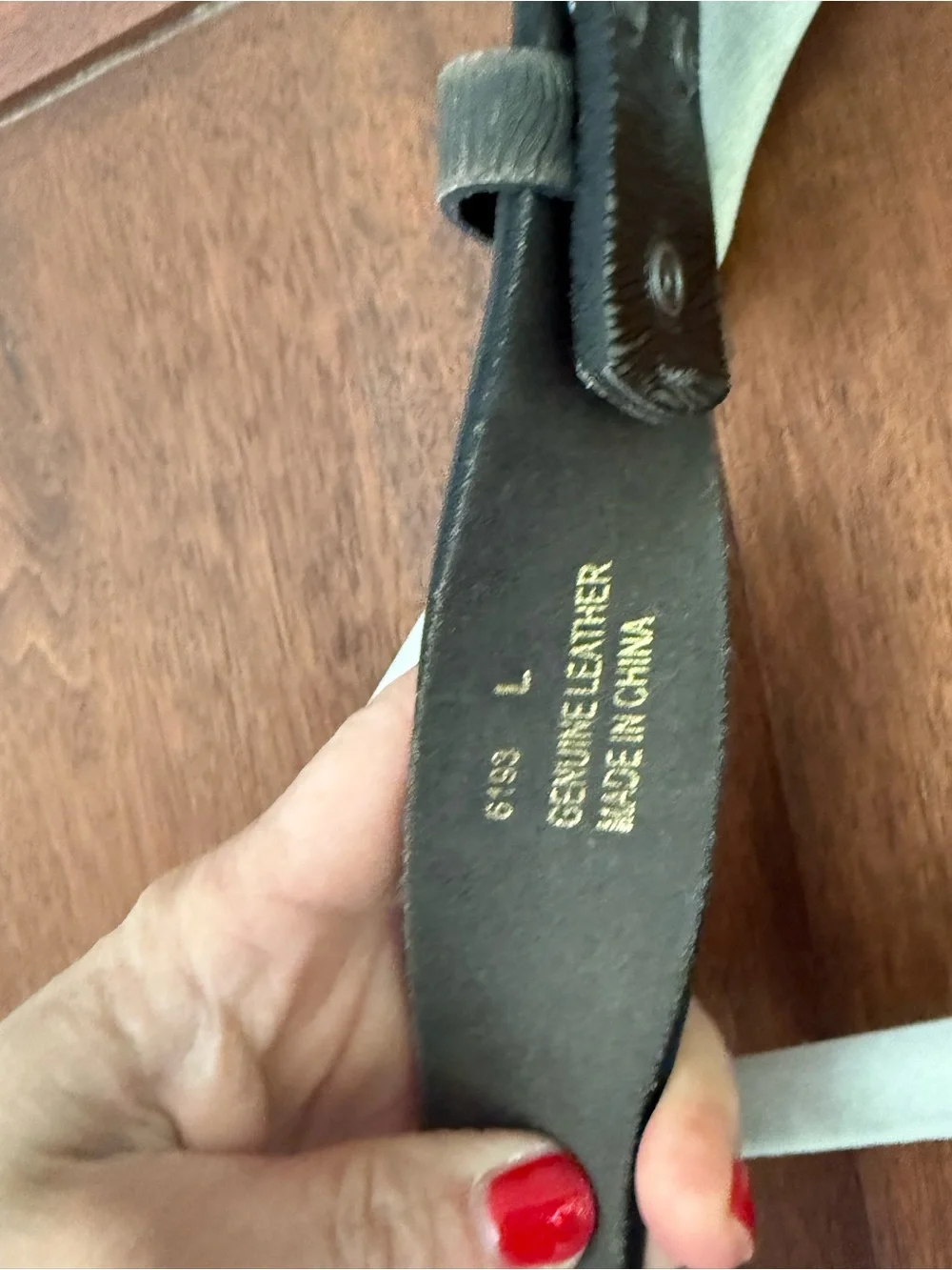Textured Black Leather Belt with Silver Buckle from Buckle
